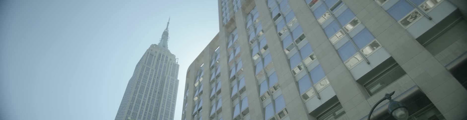 A view of large city buildings