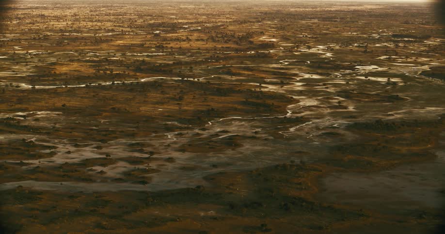 A huge region of marshes seen from above