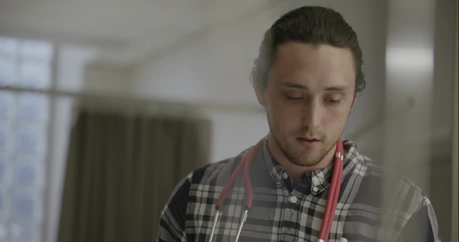 A doctor wearing a stethoscope