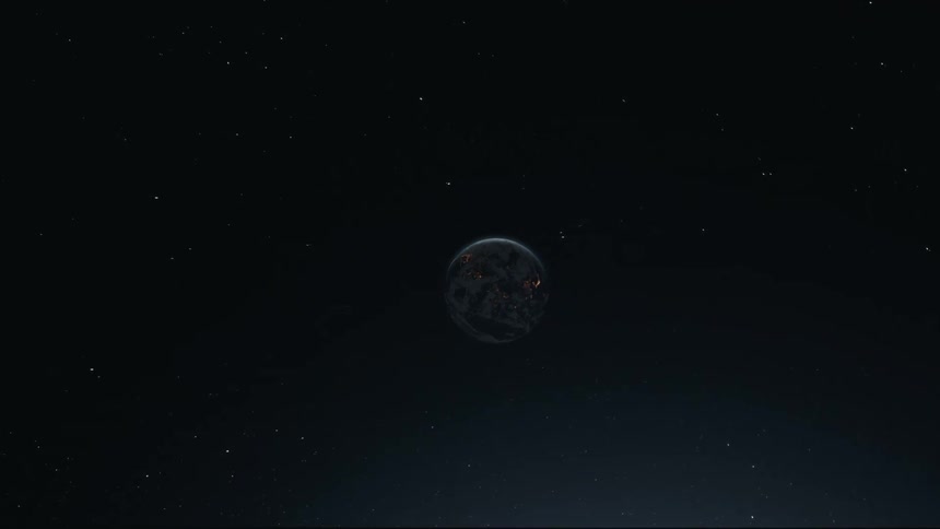 Planet earth orbiting in space