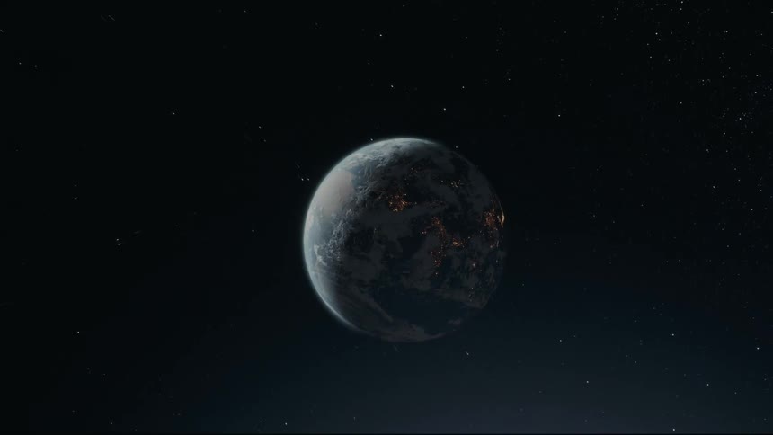 The earth in outer space
