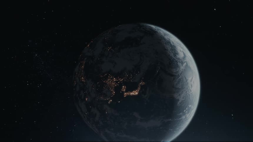 Planet earth in orbit