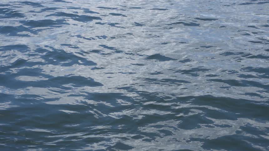 Water ripples in the current during the day