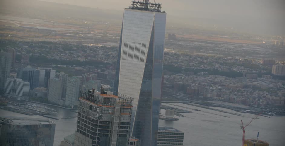 Aerial view of the top of the freedom tower