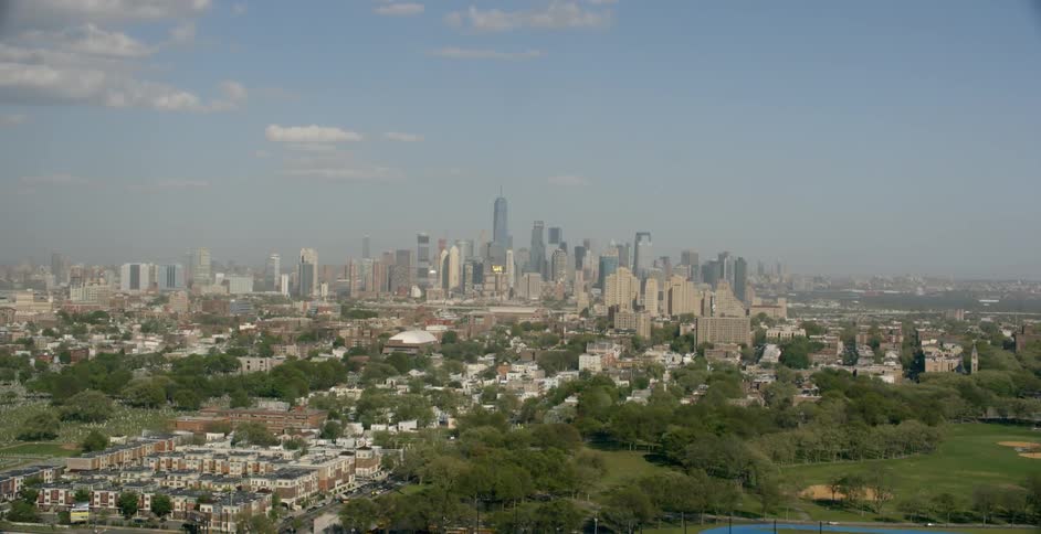 Tall buildings in a large city