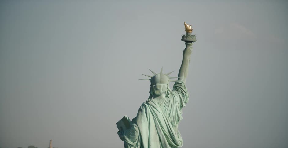 A view of the statue of liberty