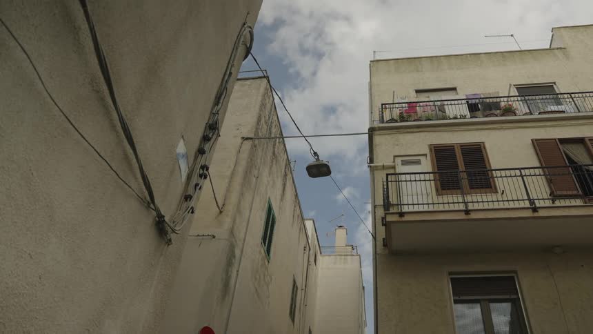 Urban buildings in a residential neighborhood
