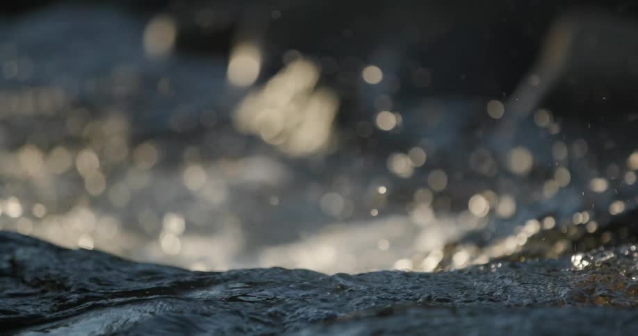 Water flowing in a river