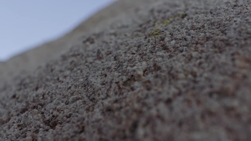 A close up clip of a sand