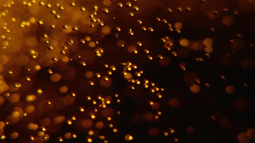 Bubbles rising in a drink