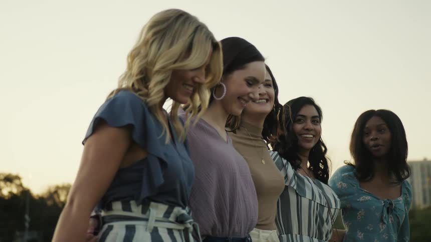 A clip of female friends walking together