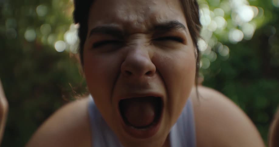 A girl is screaming outside