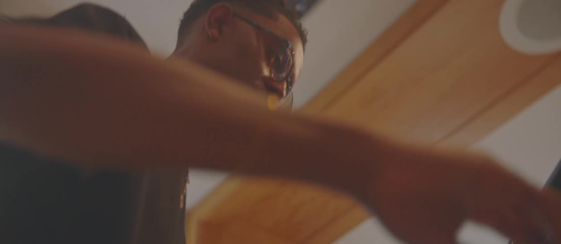 A clip of a person focused while typing