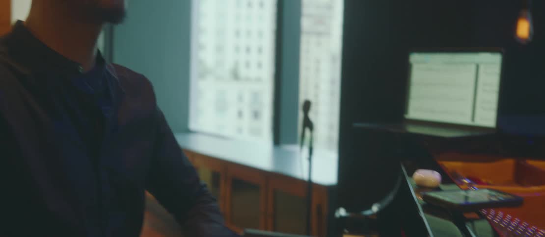 A clip of a person playing a keyboard
