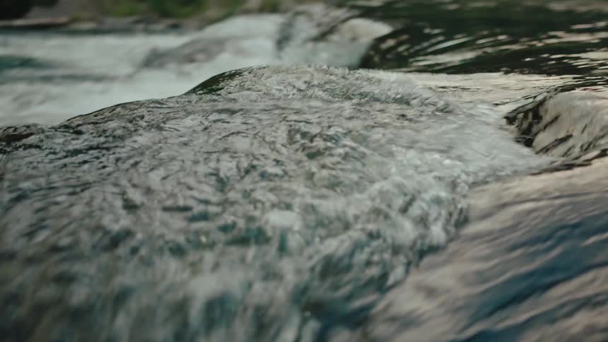 A clip of a flowing body of water source