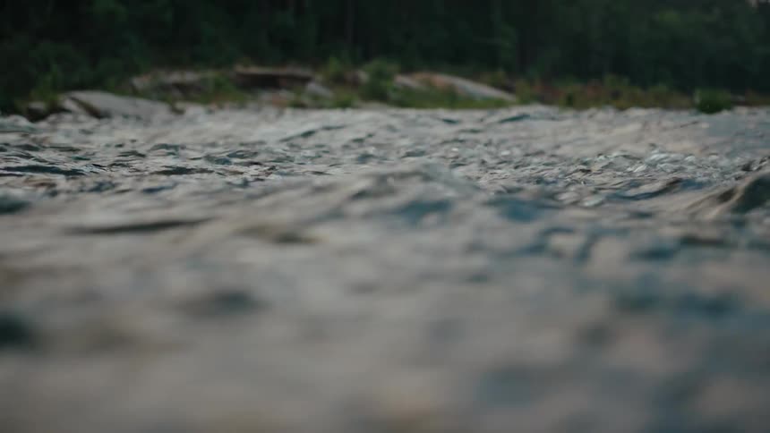 A clip of a flowing body of water