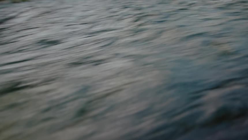 River flowing in a current