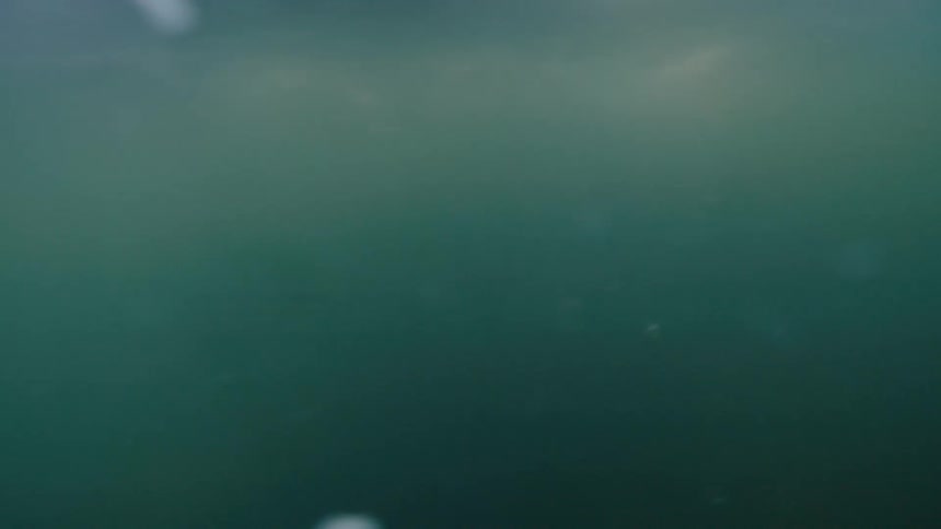 A body of rushing water