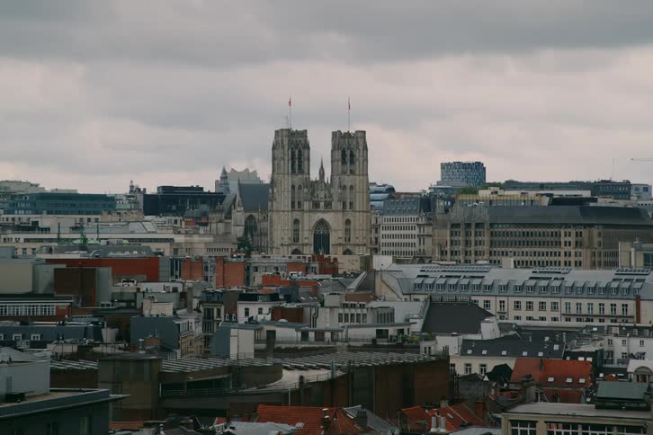 A still of westminster abbey on a very cloudy day