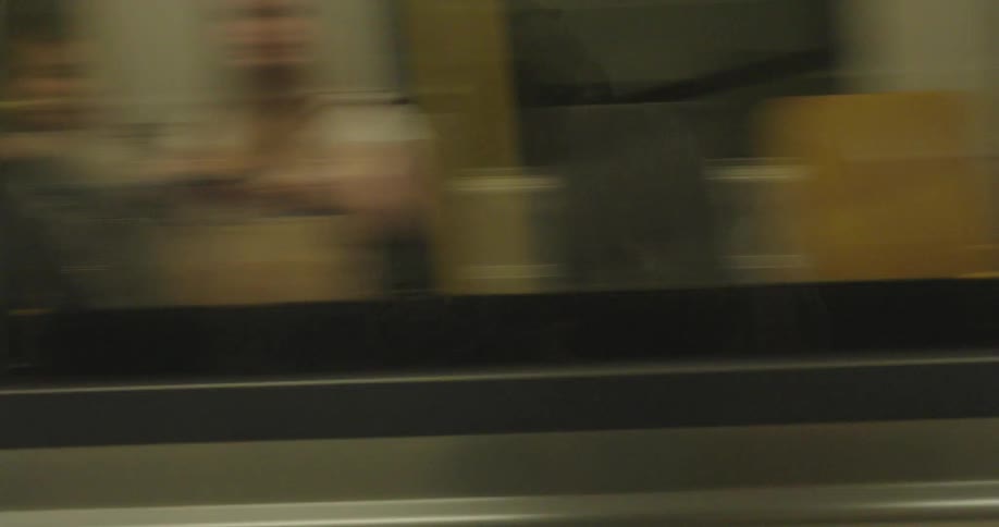 A clip of a fast moving train