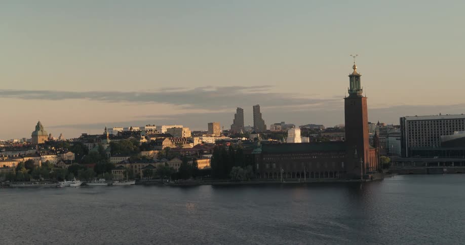 A clip of a city beside the sea shore