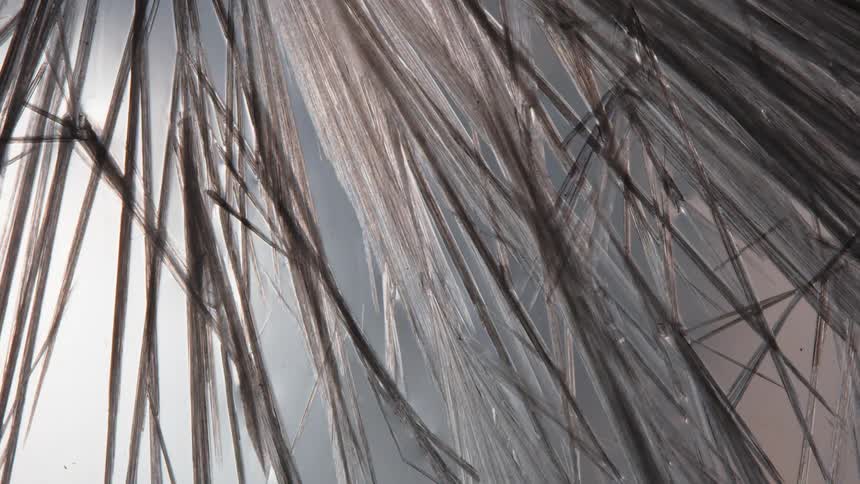 The ice crystals spread slowly