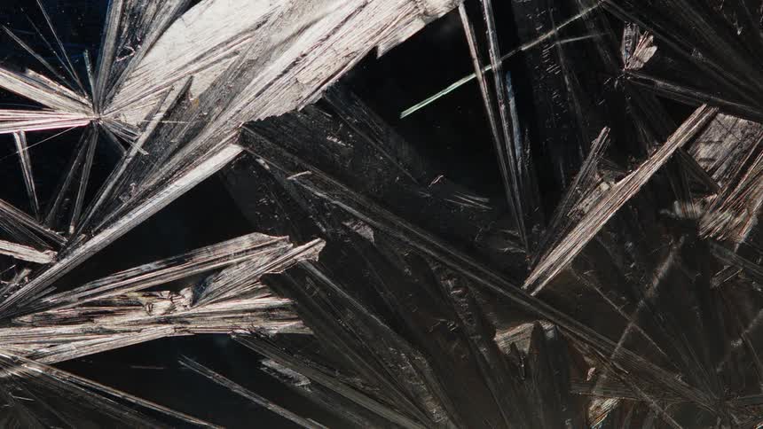 Extreme close up of abstract cracking ice