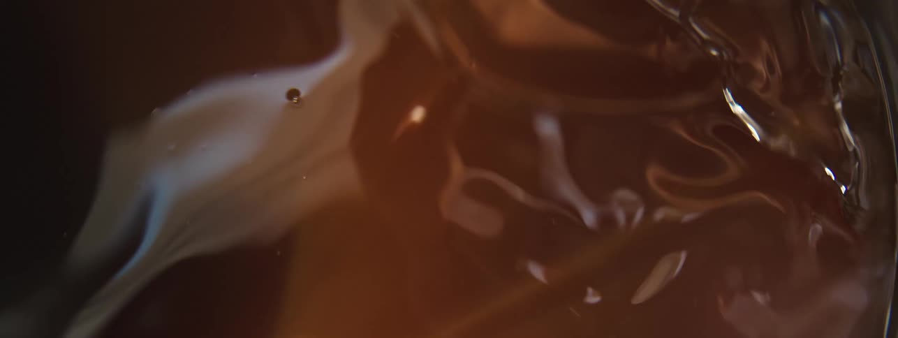 The liquid is mixing around