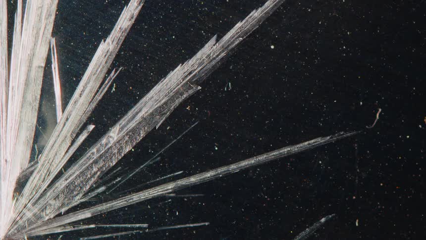 Extreme close up of cracking ice