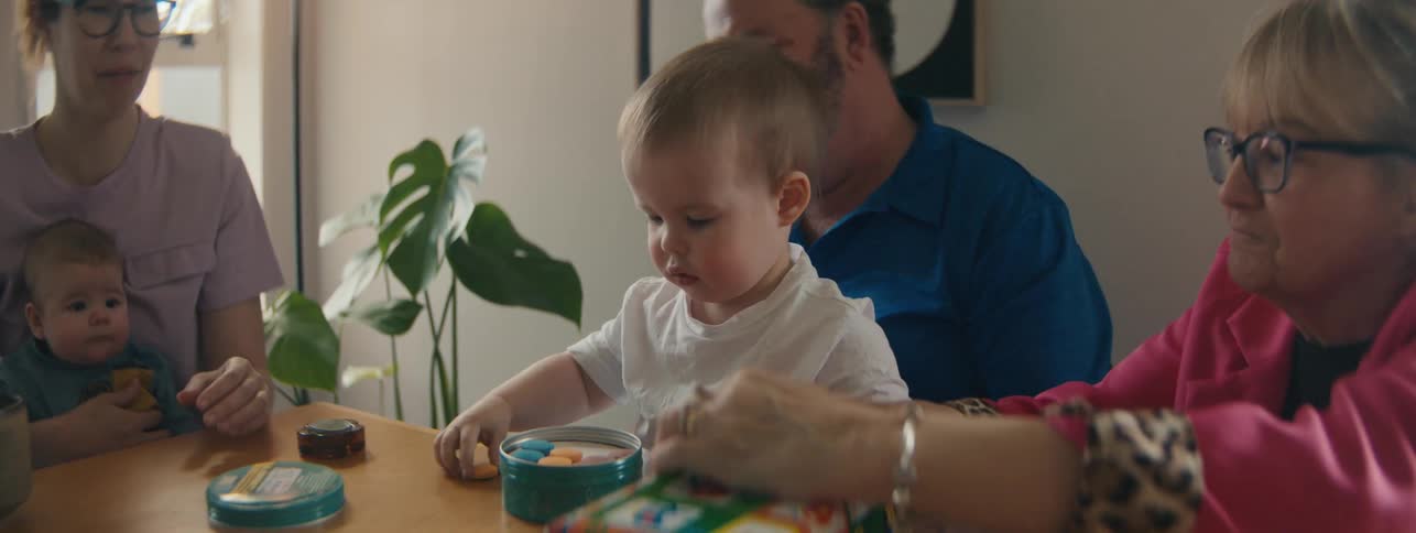 A clip of the family having fun