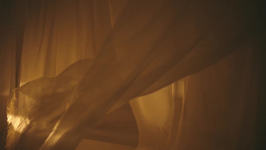 A clip of a floating curtain