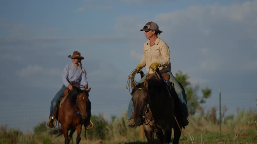 A clip of two horse riders