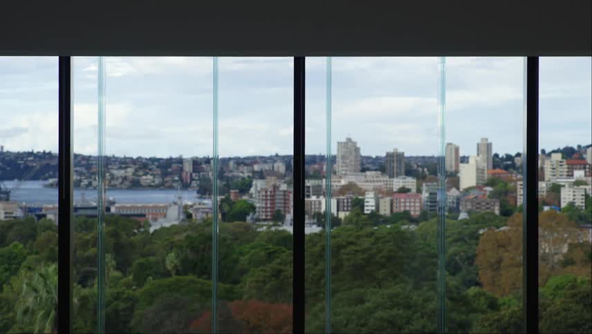 The windows on the building are reflective mirrors