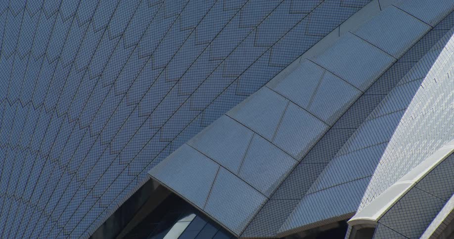 A close up of the panels on a building