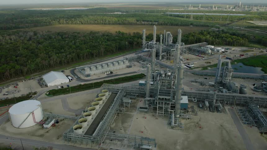 Aerial view of a refinery