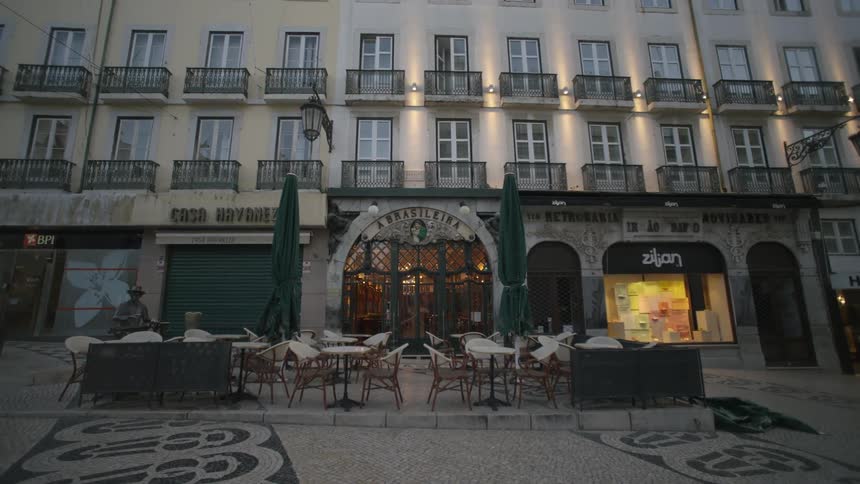 A clip of apartments and a restaurant