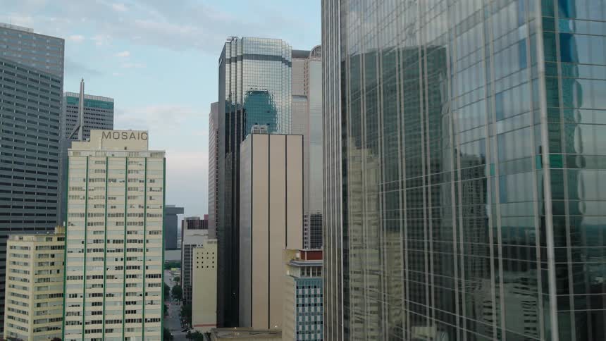 Commercial and urban skyscrapers in a metropolis