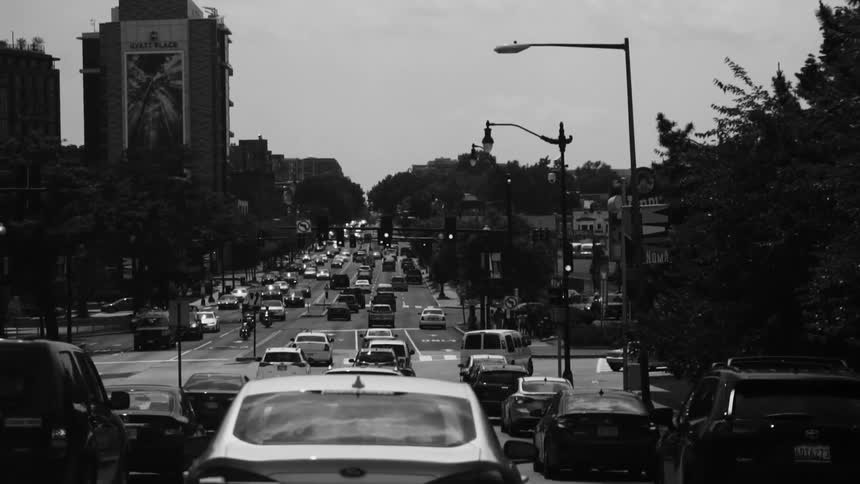 A clip of a congested traffic in the city