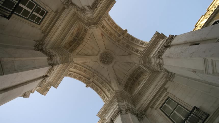 View upwards of an intricate arched ceiling