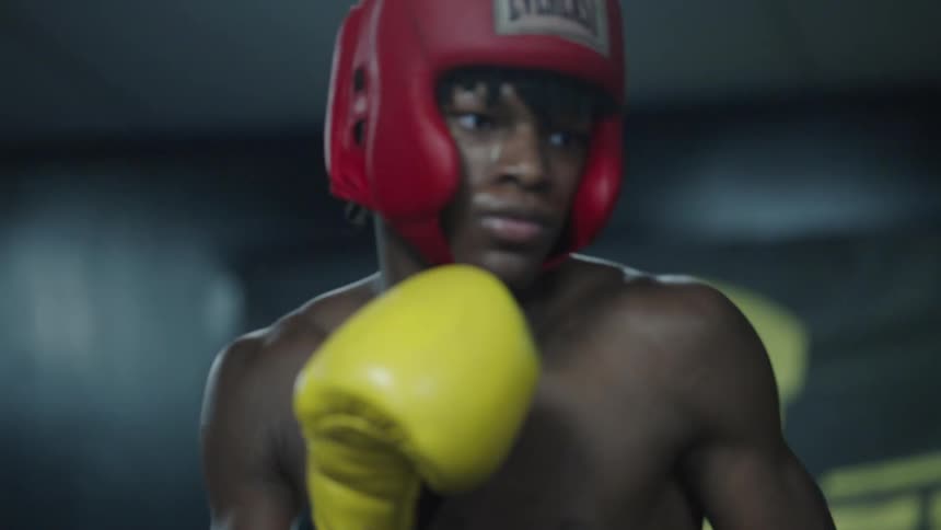 A close up clip of a boxer