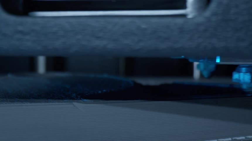 Close up of a machine in operation