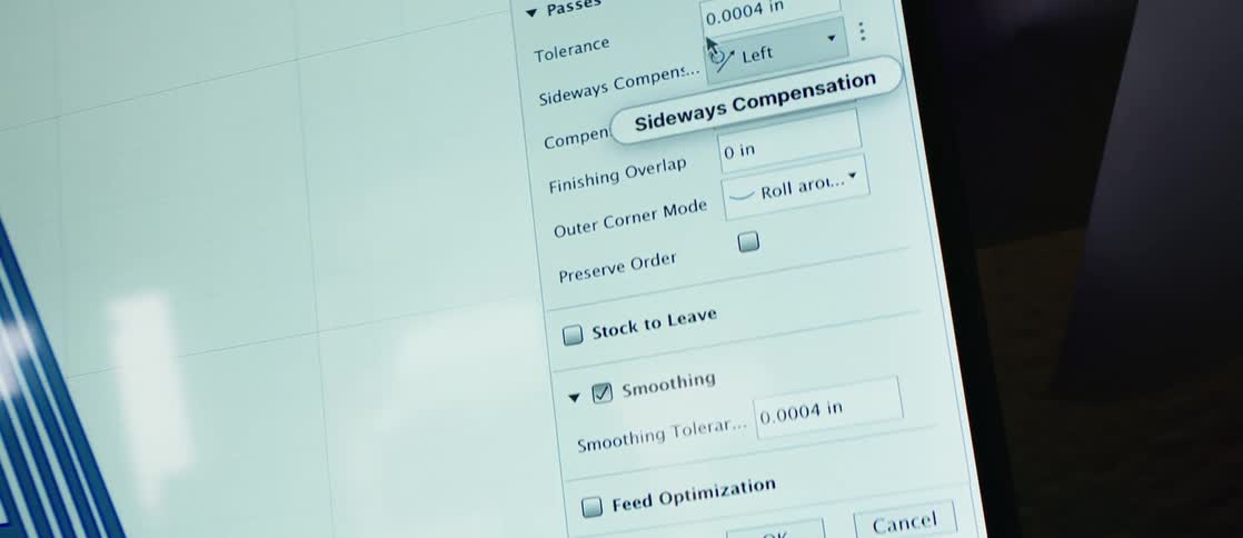 Close up of a computer screen as a tool runs