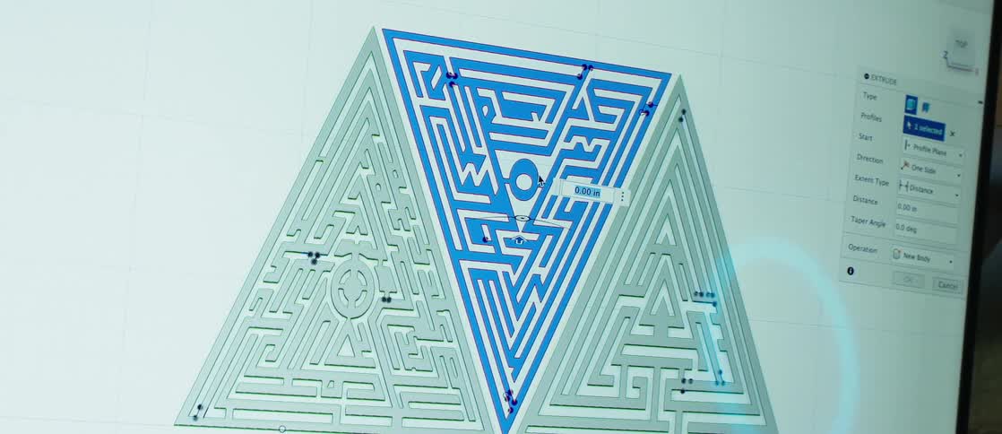 Close up of computer screen with a project being edited