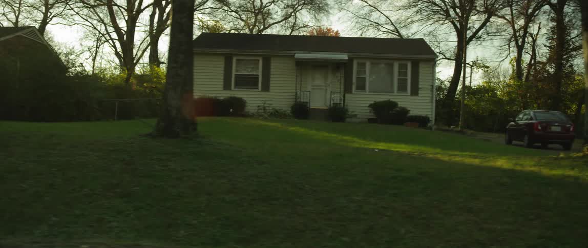 Driving by rural houses