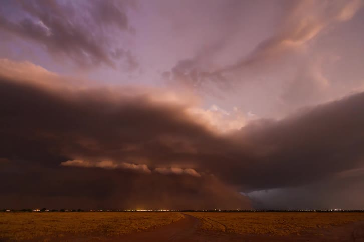 Natural landscape with a hurricane storm and thunder