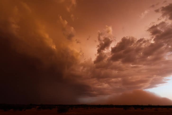 The storm is lighting the sky up with lightning