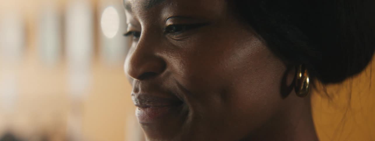 Portrait of a young woman with a happy facial expression