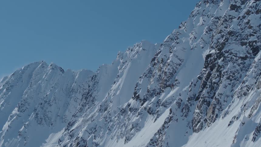 Snowy mountain walls