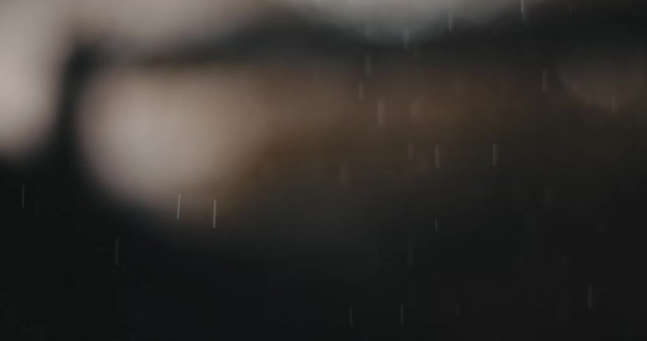 The rain is falling from a storm
