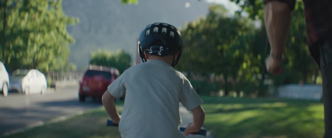A clip of a father teaching a son